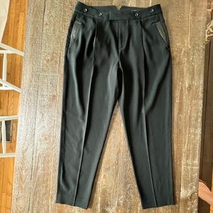 Rag & Bone cropped trouser with leather pocket trim
